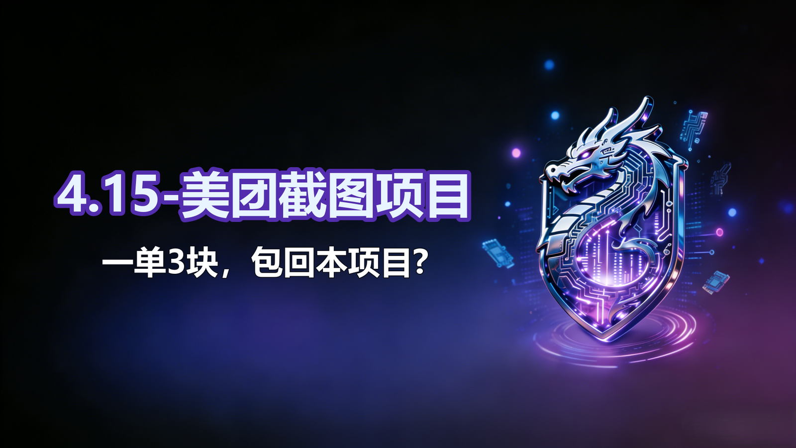 4.15-美团截图项目一单3块，包回本项目?